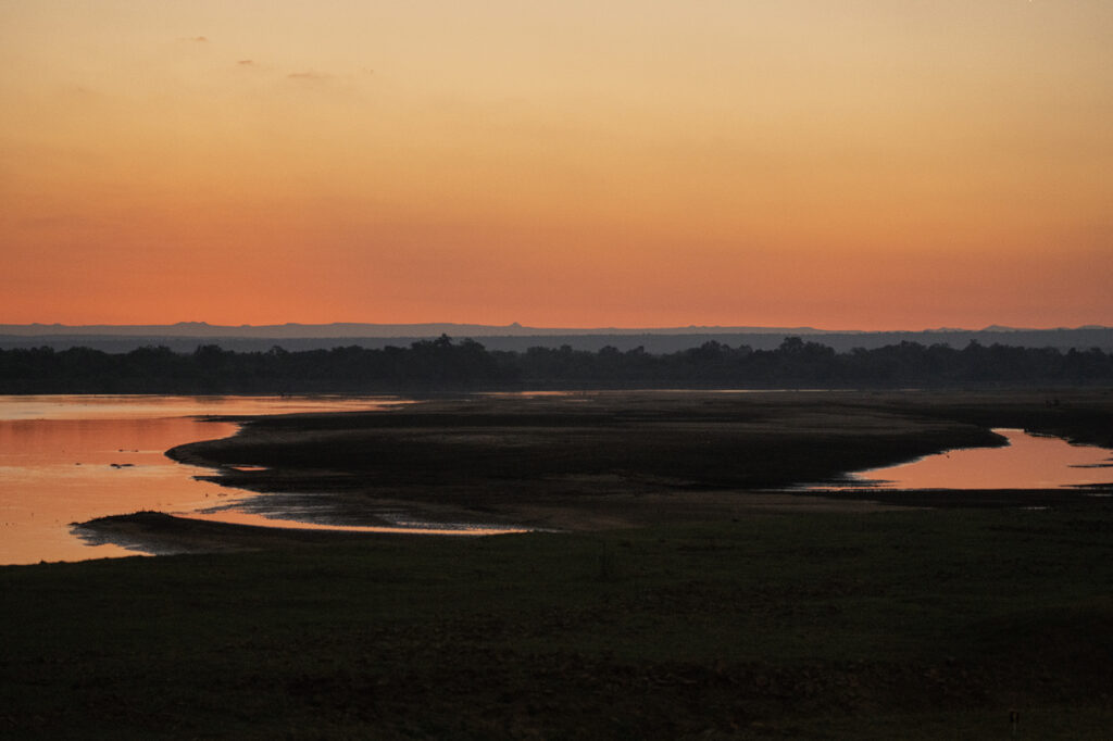 Again Luangwa river at sunset - view from Wildlife camp