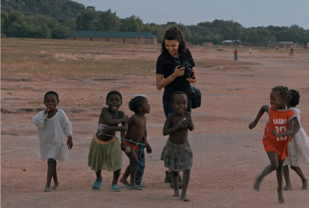taking photos of malawi kids 