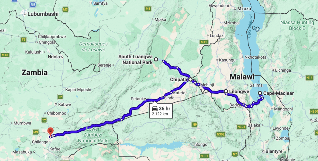 zambia and malawi itinerary 