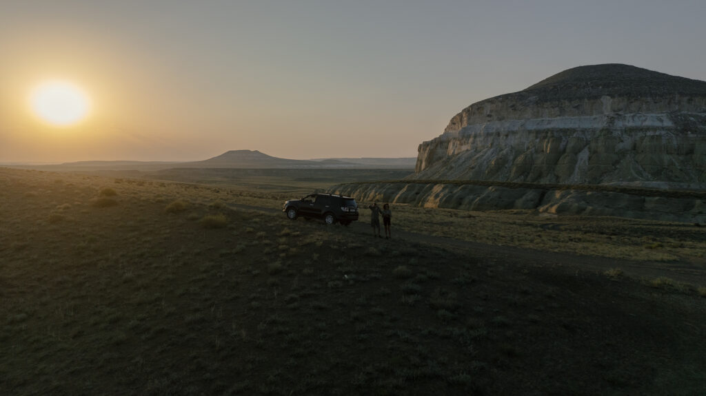 mount sherkala at sunset 